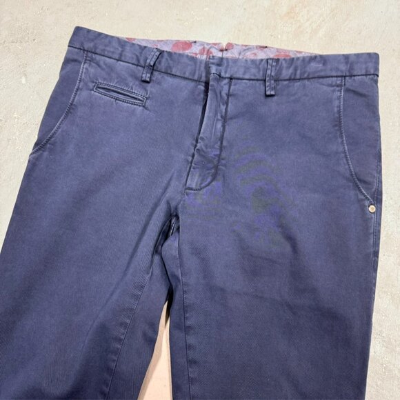 Asfalto Chinos Made in Italy Navy Blue W33 x L28 - Picture 3 of 10